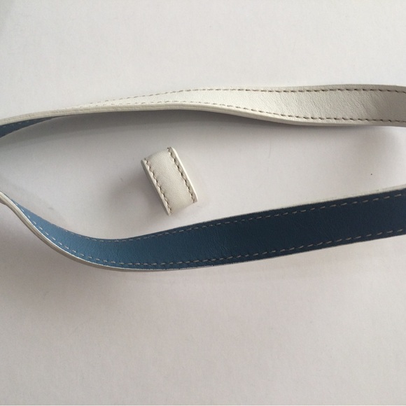 Coach Blue and White Leather Bucket Bag - Picture 11 of 12